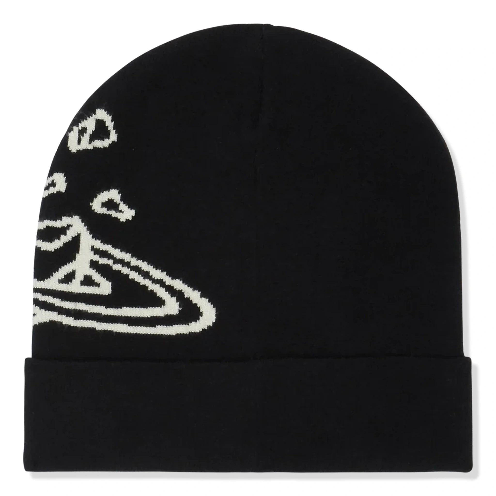 Back view of Broken Planet Midnight Black Beanie